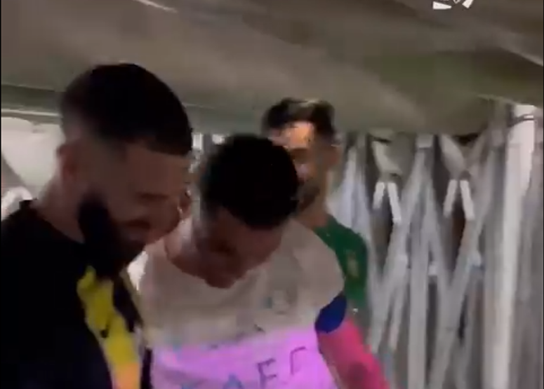 VIDEO/ Dikur ishin dy yjet e Realit të Madridit, Ronaldo dhe Benzema takohen përzemërsisht por… si kundërshtarë
